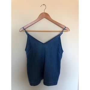 Aritzia Wilfred Free Denim V-Neck Tank Top